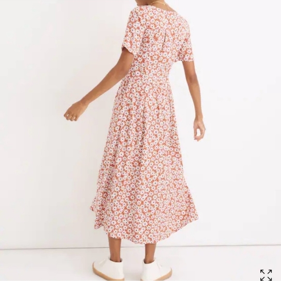 Madewell Clara Midi Dress in Russet Daisy - Picture 3 of 7